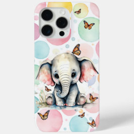 Adorable Baby Elephant mit Monarchschmetterlingen Case-Mate iPhone Hülle
