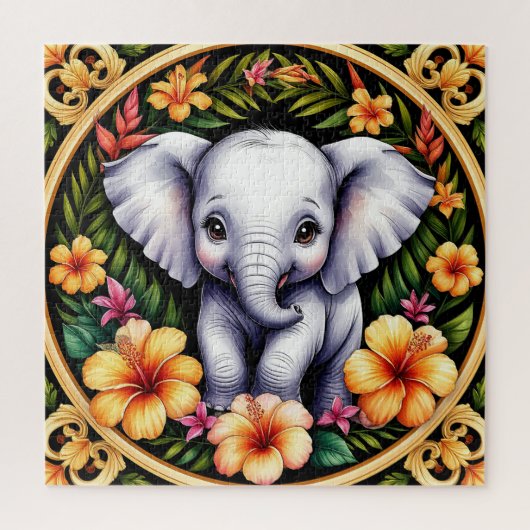 Adorable Baby Elephant Puzzle (Vertikal)
