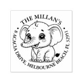 Adorable Baby Elephant Thema Permastempel (Design)