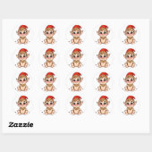 Adorable Baby Elf Sticker / Cartoon Christmas  (Blatt)