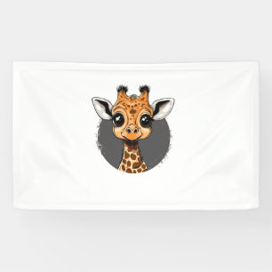 Adorable Baby Giraffe Illustration Banner