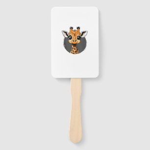 Adorable Baby Giraffe Illustration Fächer