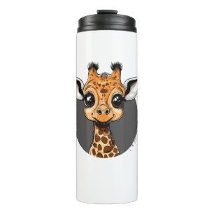 Adorable Baby Giraffe Illustration Thermosbecher
