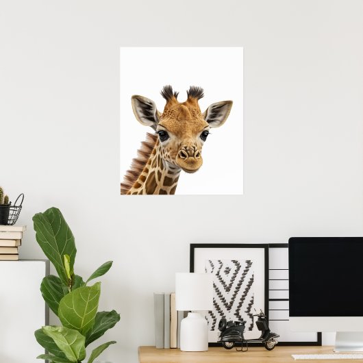 Adorable Baby Giraffe Kinderzimmer Jungle Safari Poster (Heimbüro)