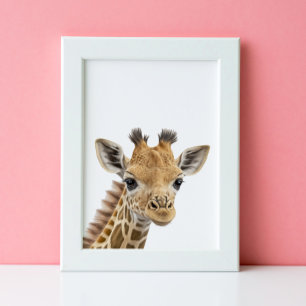 Adorable Baby Giraffe Kinderzimmer Jungle Safari Poster
