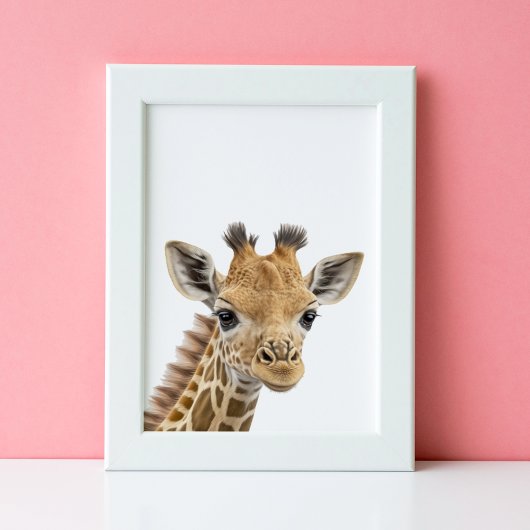 Adorable Baby Giraffe Kinderzimmer Jungle Safari Poster