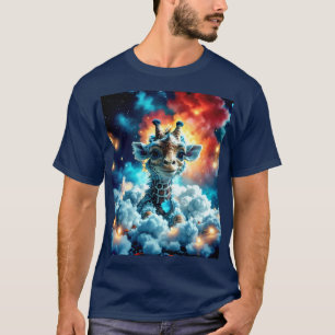 Adorable Baby Giraffe Kopf in Wolken T-Shirt