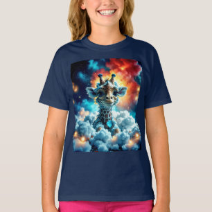 Adorable Baby Giraffe Kopf in Wolken T-Shirt