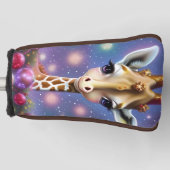Adorable Baby Giraffe mit Holly und Glitzer Golf Headcover (Vorderseite)