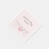 Adorable Baby Girl Dusche Rosa und Grau Serviette (Ecke)
