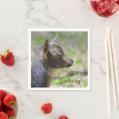 Adorable Baby Goat Birthday Serviette (Beispiel)
