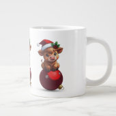 adorable baby highland cow sitting Jumbo-Tasse (Rechts)