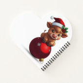 adorable baby highland cow sitting notizblock (Rückseite)