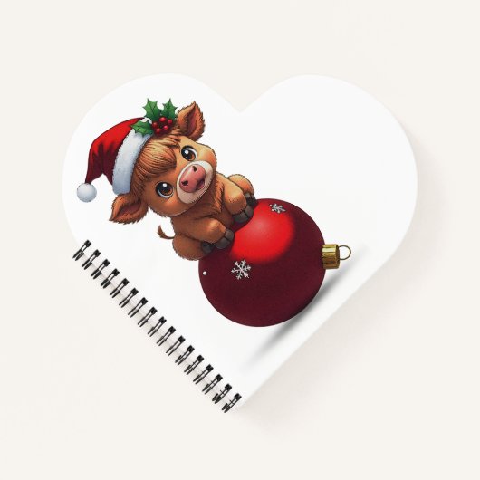 adorable baby highland cow sitting notizblock (Vorderseite)