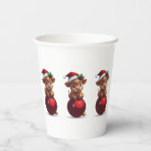 adorable baby highland cow sitting pappbecher (Rückseite)