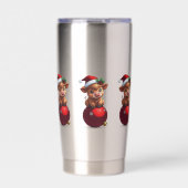 adorable baby highland cow sitting thermobecher (Vorderseite)