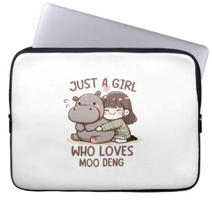 Adorable Baby Hippo, Jus A Girl, der Moo Deng Lieb Laptopschutzhülle
