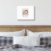 Adorable Baby Hippo, Jus A Girl, der Moo Deng Lieb Leinwanddruck (Insitu (Schlafzimmer))
