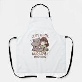 Adorable Baby Hippo, Jus A Girl, der Moo Deng Lieb Schürze (Vorderseite)