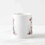 Adorable Baby Hippopotamus Kaffeetasse (Mittel)