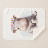 Adorable Baby Hippopotamus Sherpadecke (Vorderseite (Horizontal))