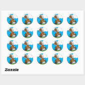 Adorable Baby Horse Brown Pony Stickers (Blatt)
