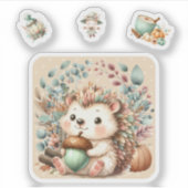 Adorable Baby Igel Aufkleber. Aufkleber (Vorderseite)