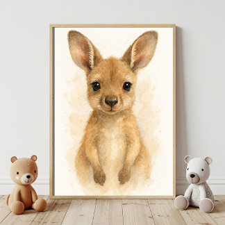Adorable Baby Kangaroo Poster