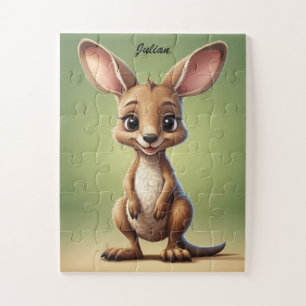 Adorable Baby Känguru personalisiert Puzzle