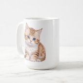 Adorable Baby Kitten Niedlich Feline Kaffeetasse (Vorderseite Links)