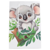 Adorable Baby Koala Bear Mittlere Geschenktüte (Rückseite)
