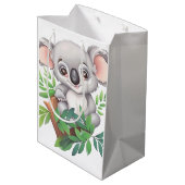 Adorable Baby Koala Bear Mittlere Geschenktüte (Rückseite Schrägansicht)