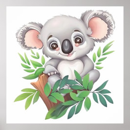Adorable Baby Koala Bear Poster