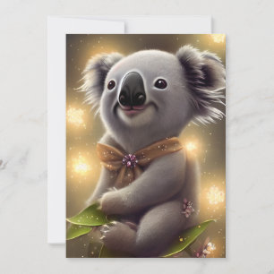 Adorable Baby Lächeln Koala Bär Feiertagskarte