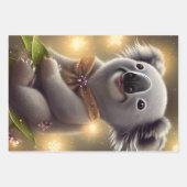 Adorable Baby Lächeln Koala Bär Geschenkpapier Set (Vorderseite)