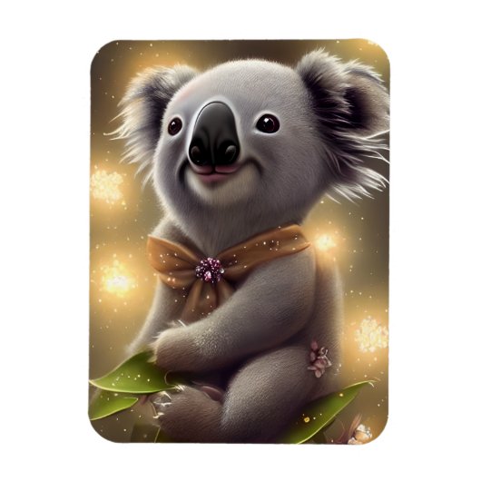 Adorable Baby Lächeln Koala Bär Magnet (Vertikal)