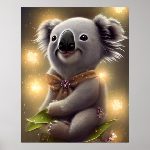 Adorable Baby Lächeln Koala Bär Poster