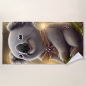 Adorable Baby Lächeln Koala Bär Strandtuch (Vorderseite)