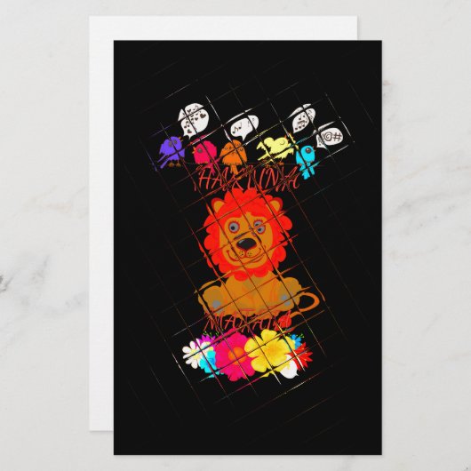 Adorable Baby Lion Art Design Motif Briefpapier (Vorne/Hinten)