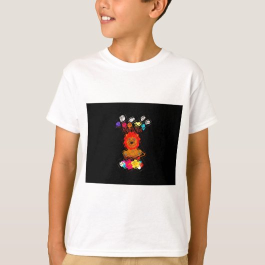 Adorable Baby Lion Art Design Motif T-Shirt (Vorderseite)
