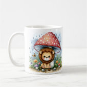 Adorable Baby Lion Cube unter einem Pilzschirm Kaffeetasse (Links)