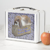 Adorable Baby Lop Bunny on Hay Bale Metall Brotdose (Beispiel)