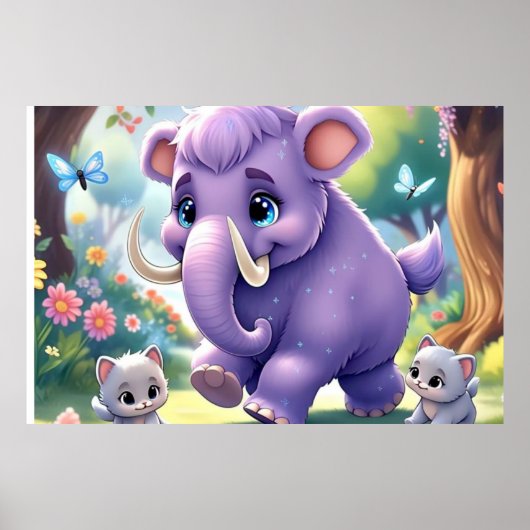 Adorable Baby Mammoth Poster (Vorne)