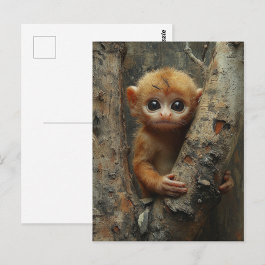 Adorable Baby Monkey Postkarte (Vorne/Hinten)