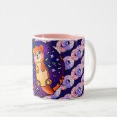 Adorable Baby Otter auf Galaxy Donut Zweifarbige Tasse (VorderseiteRechts)