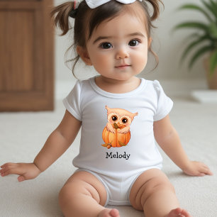 Adorable Baby Owl Baby Jersey Bodysuit Strampler