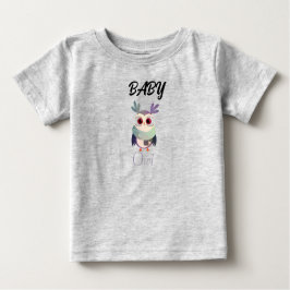 Adorable Baby Owl Graphic Black T - Shirt - Niedli