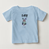 Adorable Baby Owl Graphic Black T - Shirt - Niedli (Vorderseite)