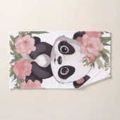 Adorable Baby Panda Bär mit Blume Badhandtuch Set (Handtuch)