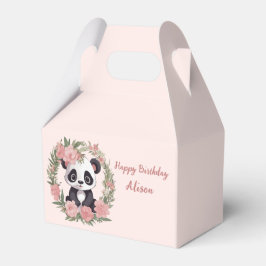 Adorable Baby Panda Bär mit Blume Geschenkschachtel